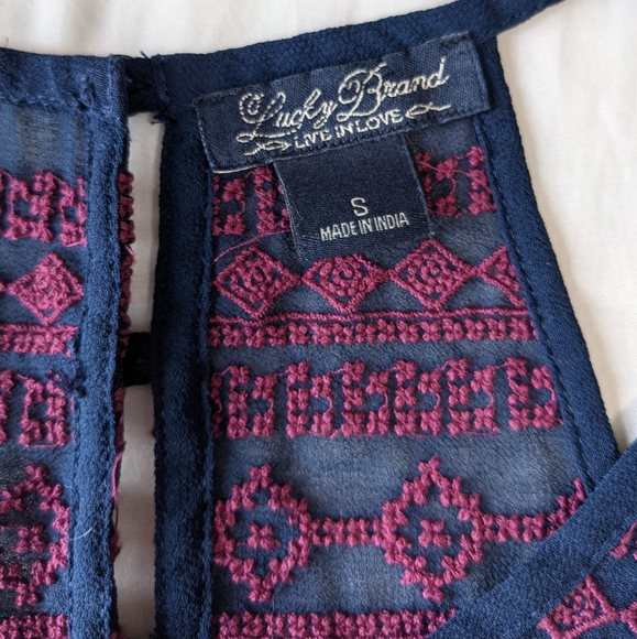 LUCKY BRAND Boho Paisley Print Halter Top Various Colors - Picture 4 of 7